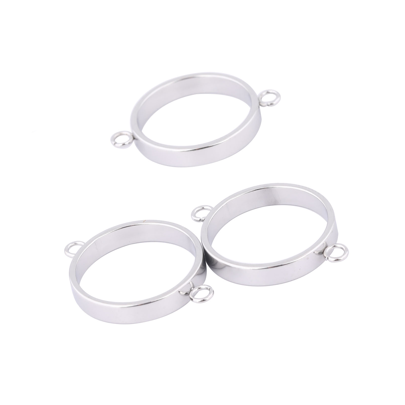 Resin Art Love - 10pcs สแตนเลสสตีล 14 มม.เปิด BEZEL สร้อยข้อมือ