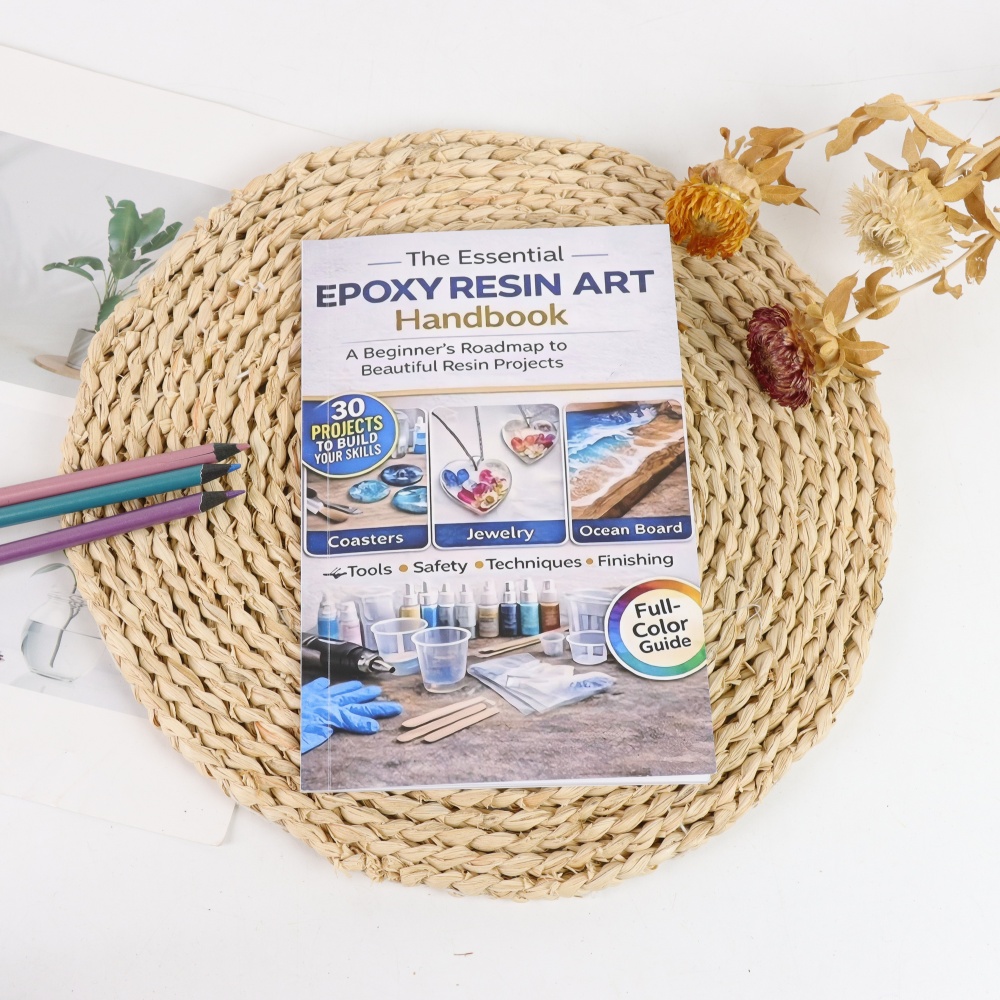 Resin Art Coasters - คู่มือศิลปะเรซินอีพ็อกซี่, 30 โครงการ DIY เรซินสำหรับผู้เริ่มต้น, หนังสืองานฝีมือเรซินขนาด