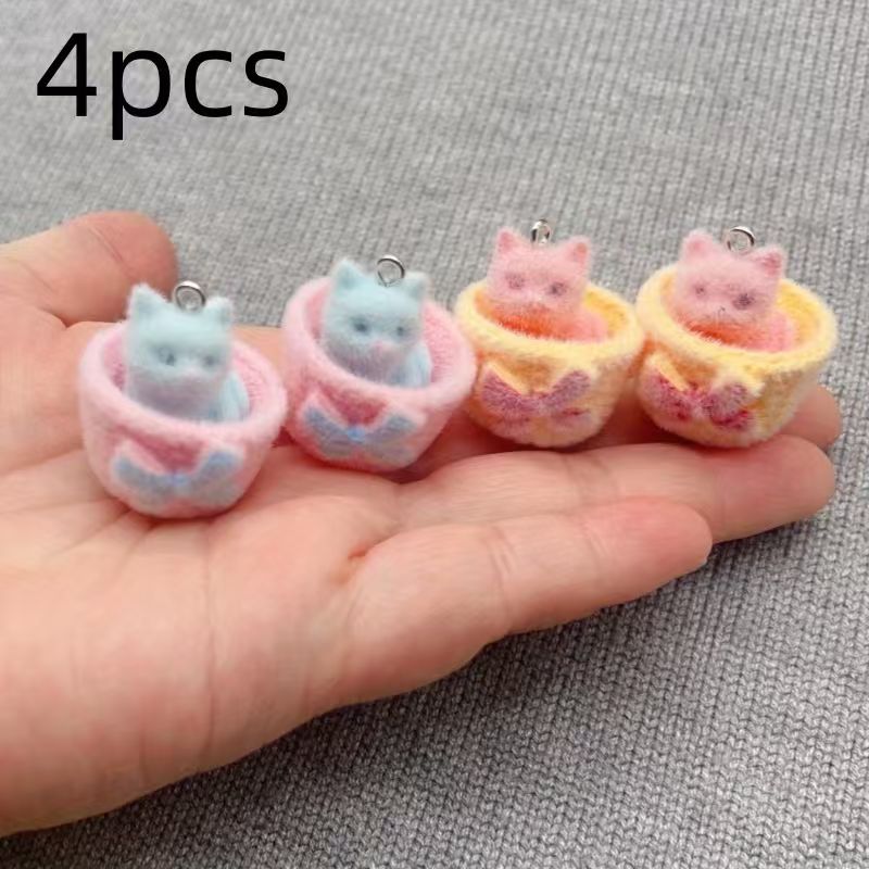 จี้แมวเรซิน 3D แบบนุ่ม 4 ชิ้น  - Resin Art Love บทวิจารณ์และราคา