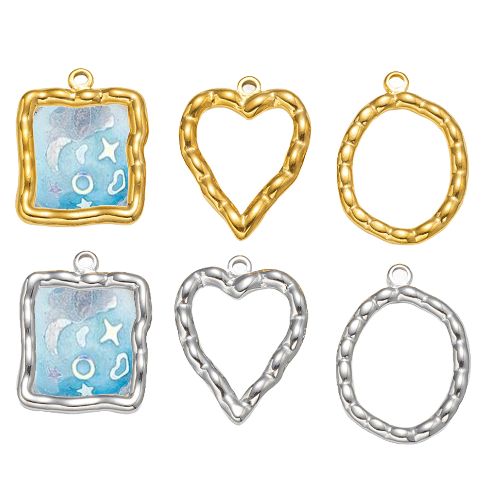 จี้สแตนเลสทรงหัวใจแบบเปิดด้านห - Resin Art And Craft บทวิจารณ์และราคา