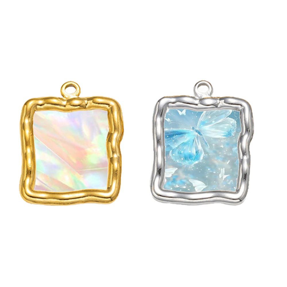 จี้สแตนเลสทรงหัวใจแบบเปิดด้านห - Resin Art And Craft บทวิจารณ์และราคา