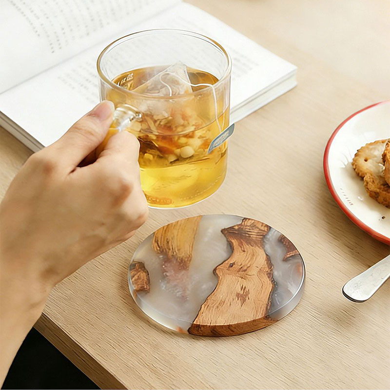 ชุดจานรองแก้ว, จานรองแก้วไม้,  - Resin Art Coasters บทวิจารณ์และราคา