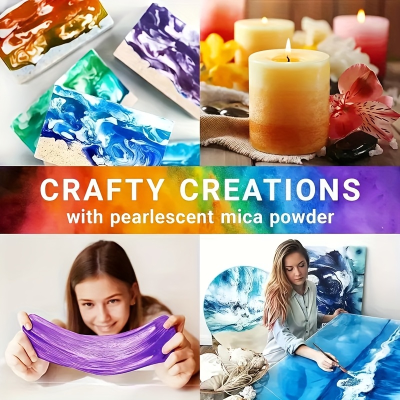 24 สี/8 สี 5 กรัม 0 ผงไมกาสีมุ - Resin Art Coasters บทวิจารณ์และราคา