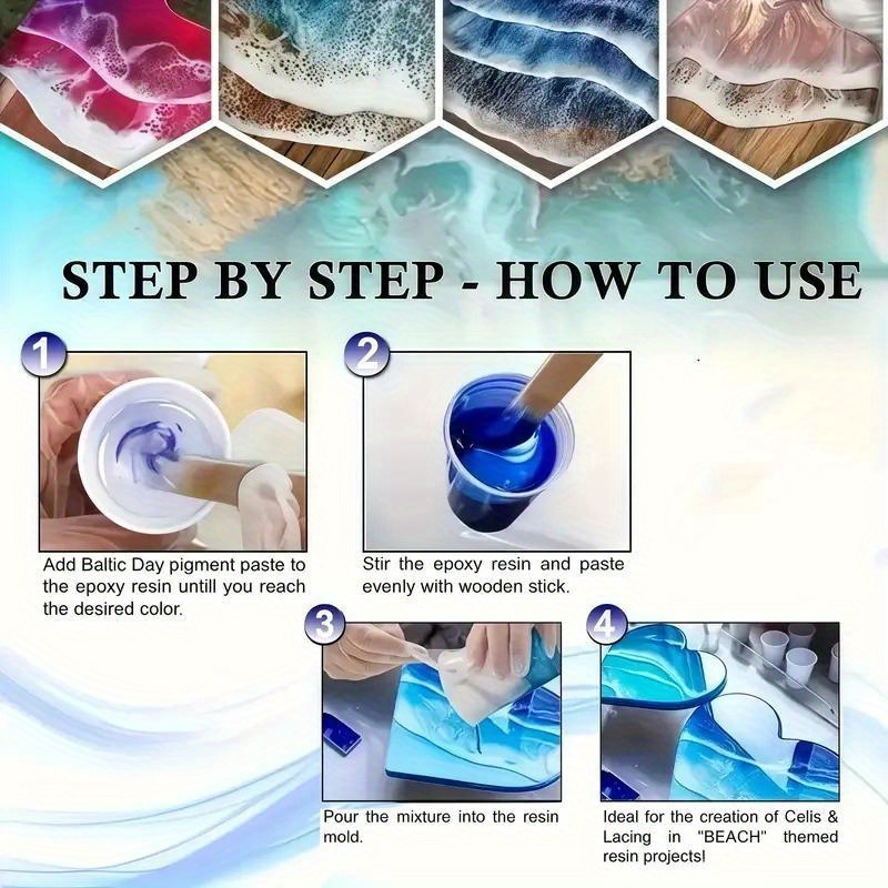 24 สี/8 สี 5 กรัม 0 ผงไมกาสีมุ - Resin Art Coasters บทวิจารณ์และราคา