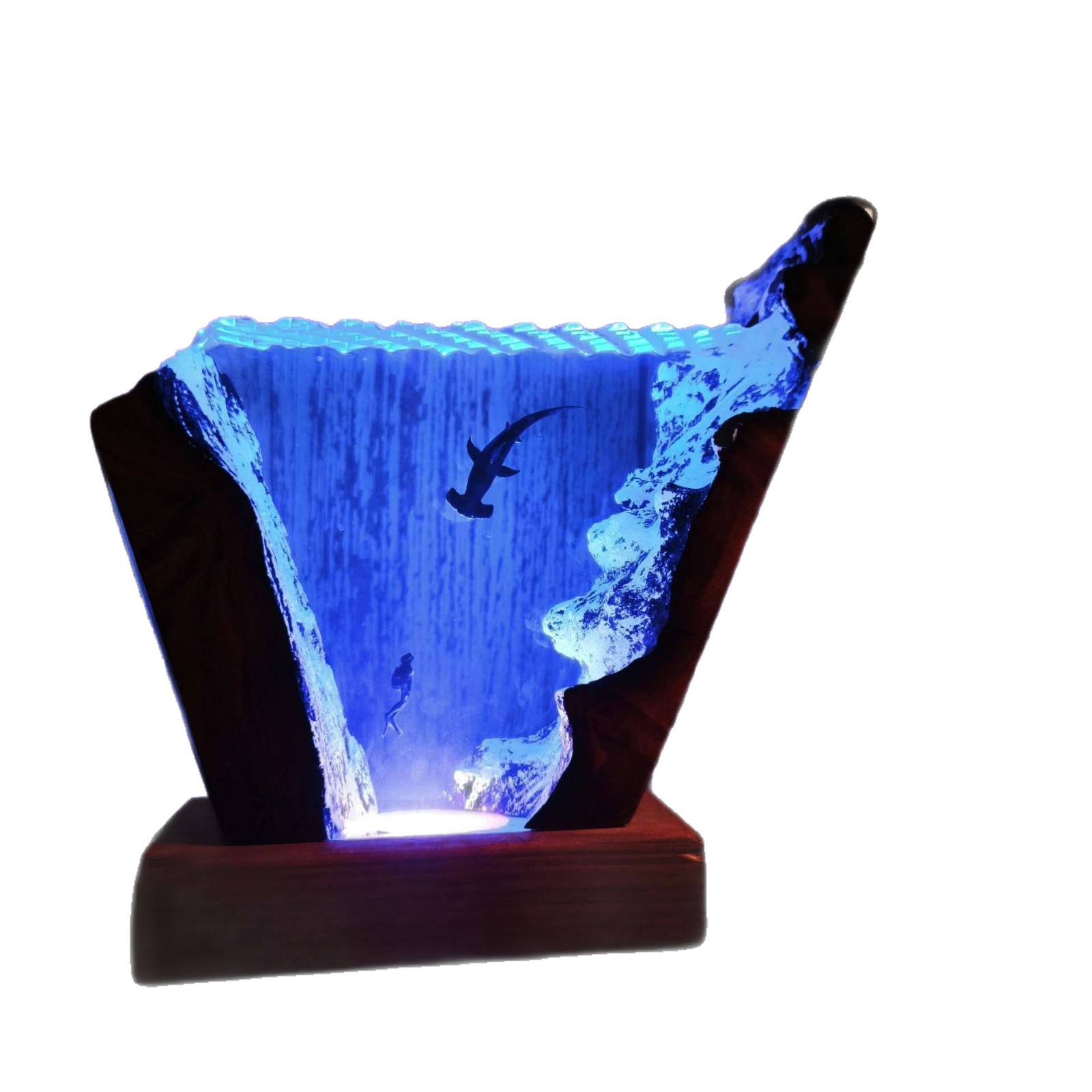 ของตกแต่งเรซินไม้รูปฉลามหัวค้อ - Resin Art Wedding Gift บทวิจารณ์และราคา