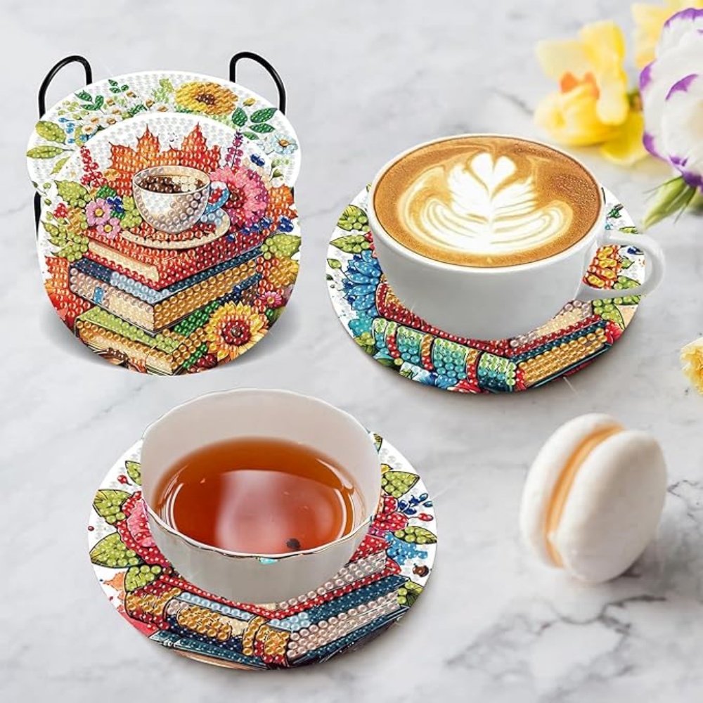 ชุดภาพวาดเพชร DIY 8 ชิ้น พร้อม - Resin Art Coasters บทวิจารณ์และราคา