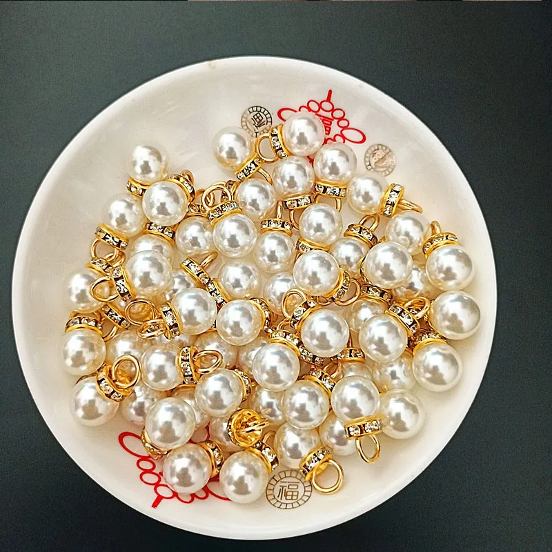 30 ชิ้นรอบเพิร์ลเพชรจี้ทองเงิน - Resin Art Wedding Gift บทวิจารณ์และราคา