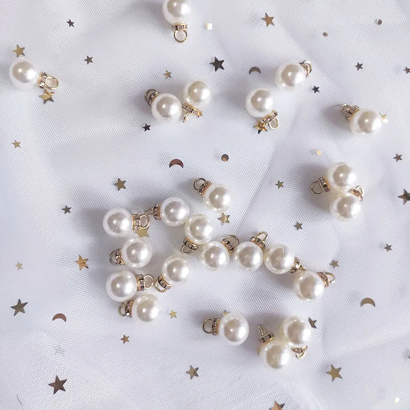 30 ชิ้นรอบเพิร์ลเพชรจี้ทองเงิน - Resin Art Wedding Gift บทวิจารณ์และราคา