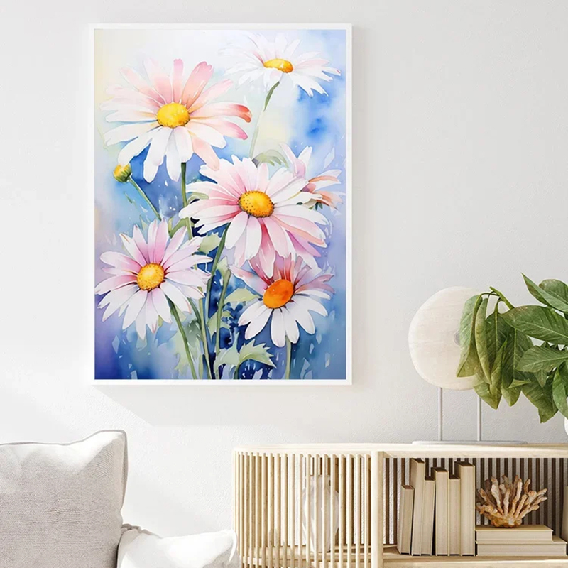 ภาพวาดเพชรและงานพิมพ์ลายดอกไม้ - Resin Art Aesthetic บทวิจารณ์และราคา