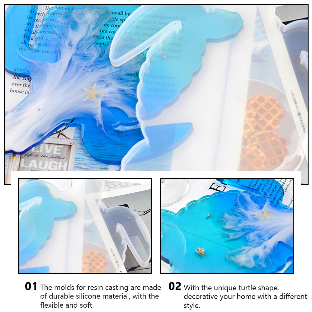 แม่พิมพ์ซิลิโคนรูปเต่า 2 ชิ้น  - Resin Art Coasters บทวิจารณ์และราคา
