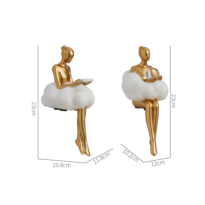รูปปั้นนักบัลเลต์บนเมฆ ศิลปะนา - Resin Art Aesthetic บทวิจารณ์และราคา