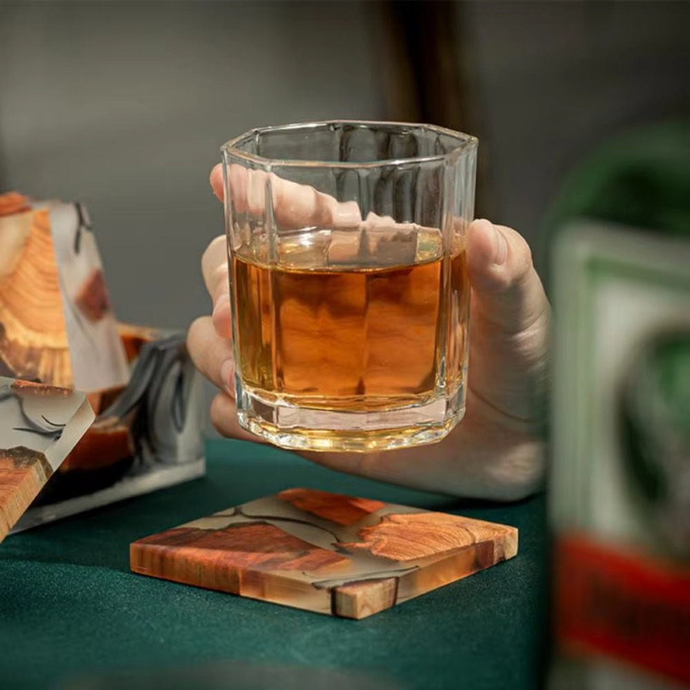 ไม้เรซิ่น Coasters เบาะรองนั่ง - Resin Art Coasters บทวิจารณ์และราคา