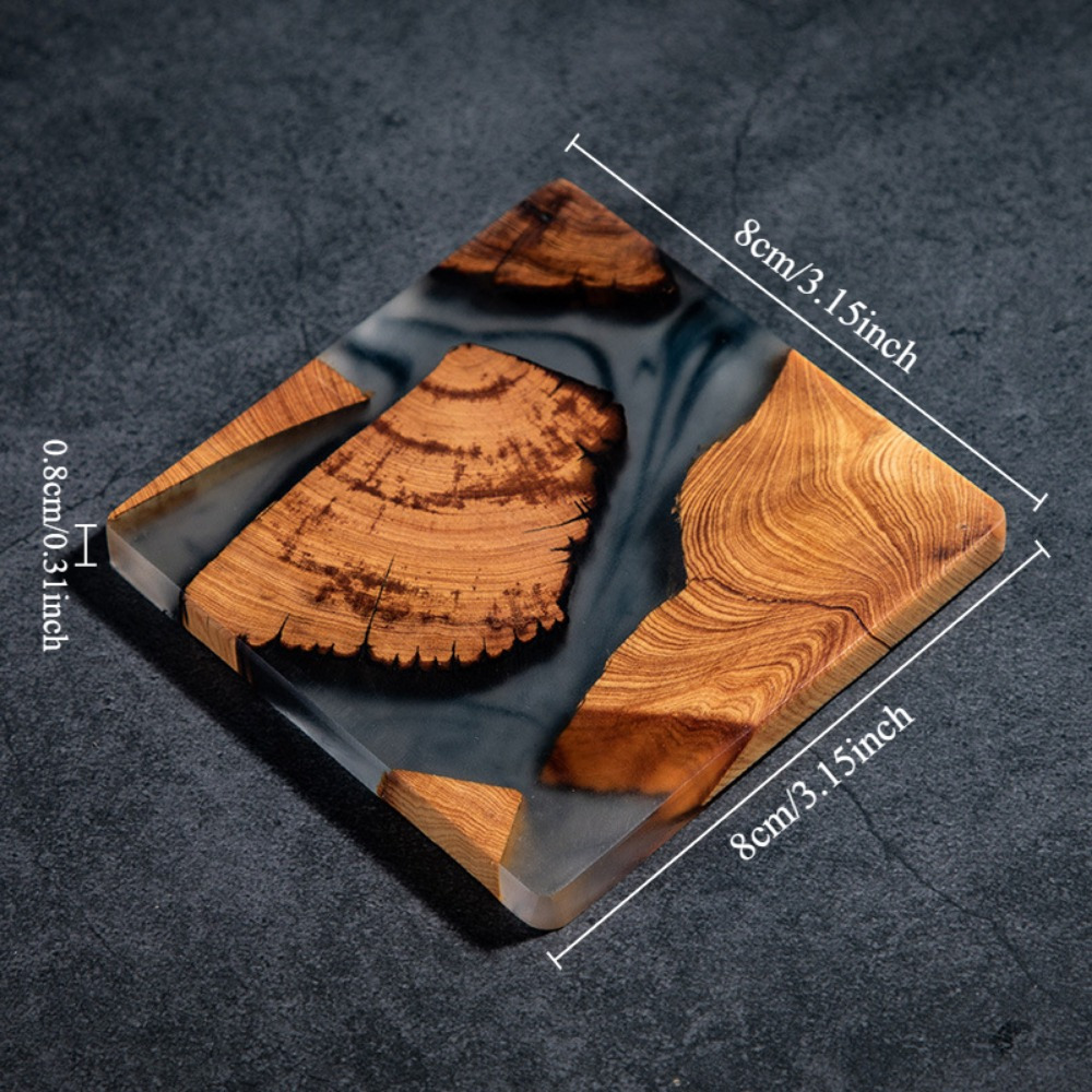 ไม้เรซิ่น Coasters เบาะรองนั่ง - Resin Art Coasters บทวิจารณ์และราคา