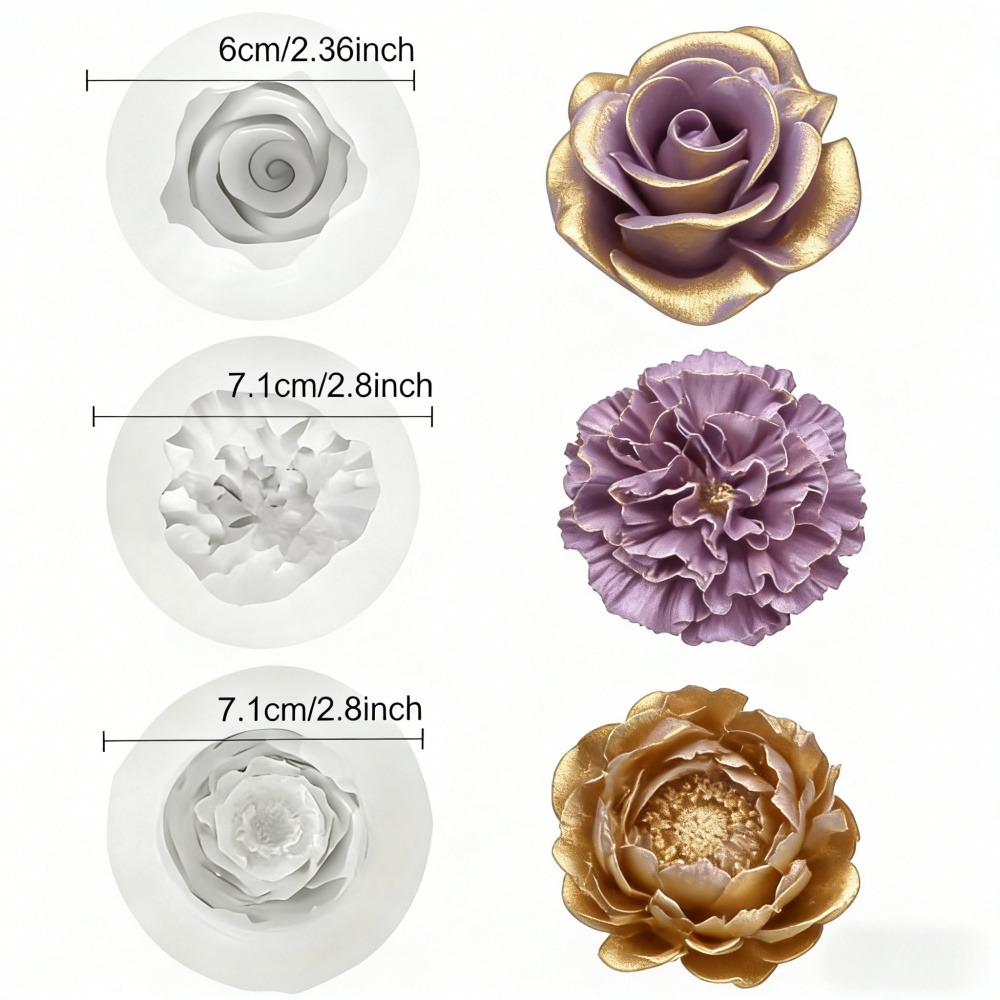 แม่พิมพ์ซิลิโคน 3 ชิ้นสำหรับดอ - Resin Art Wedding Gift บทวิจารณ์และราคา