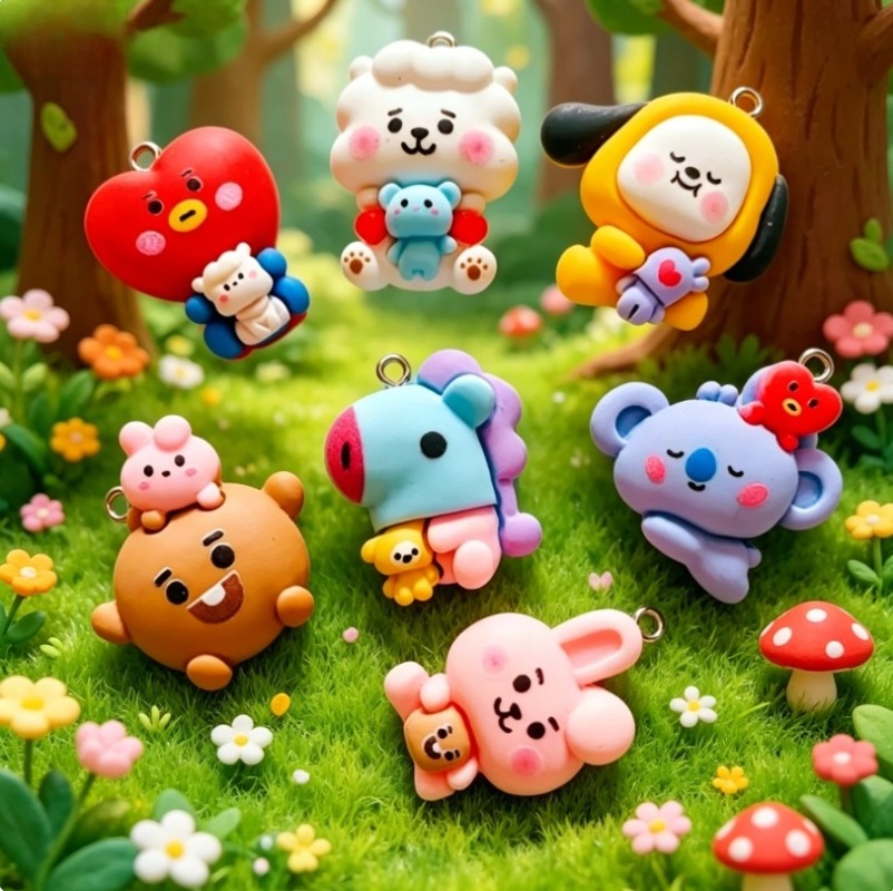 ชุด 7 ชิ้น BT21 ชาร์มการ์ตูนเร - Resin Art And Craft บทวิจารณ์และราคา