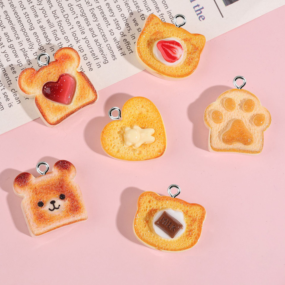 ชาร์มเรซิ่นรูปขนมปังปิ้งรูปหัว - Resin Art Love บทวิจารณ์และราคา