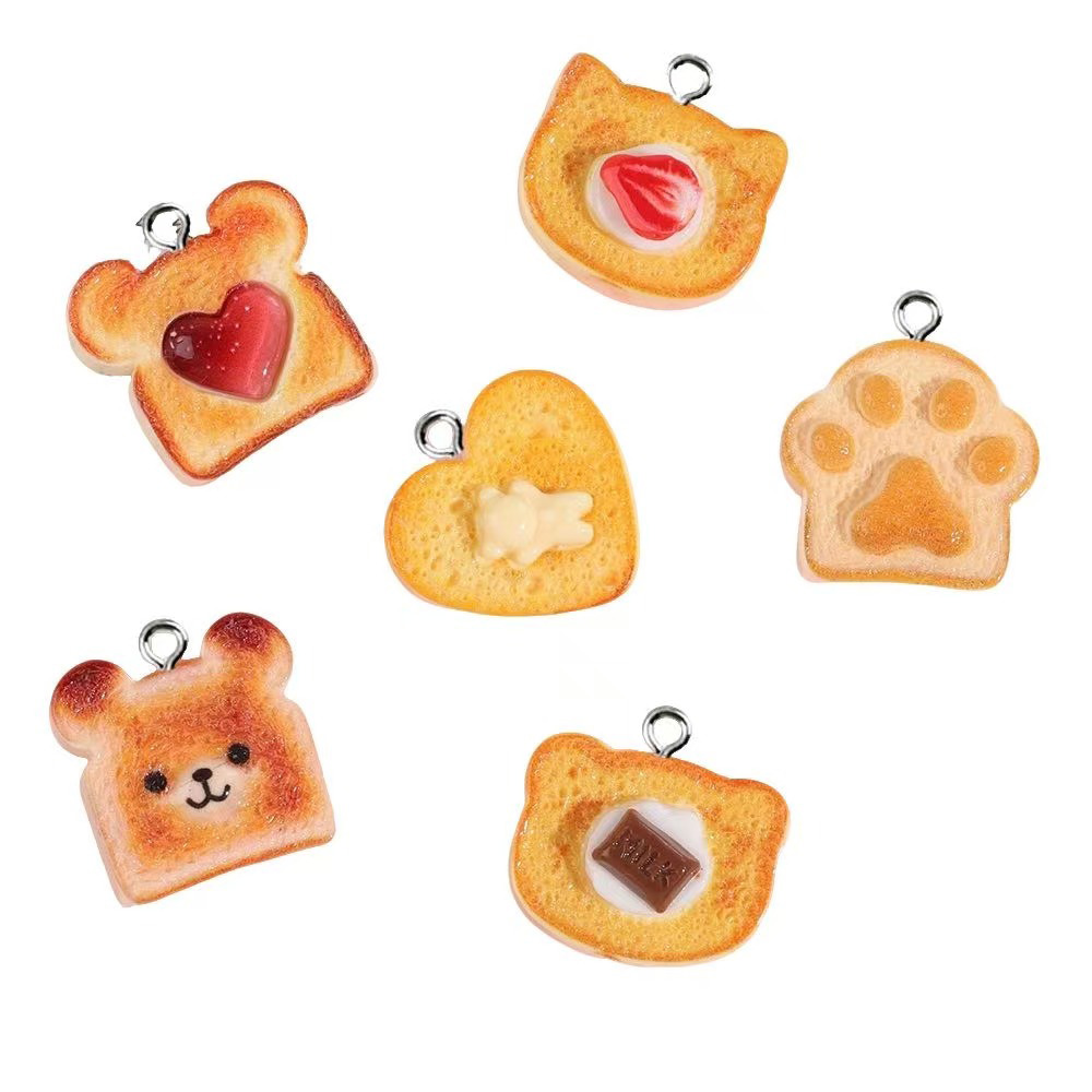 ชาร์มเรซิ่นรูปขนมปังปิ้งรูปหัว - Resin Art Love บทวิจารณ์และราคา