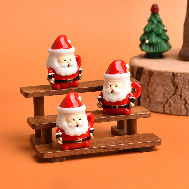เครื่องประดับถ้วยชาซานต้าจิ๋ว  - Resin Art And Craft บทวิจารณ์และราคา