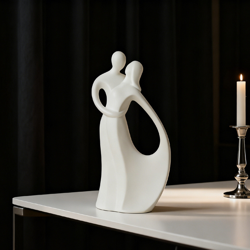 ประติมากรรมเซรามิกคู่รักสไตล์น - Resin Art Wedding Gift บทวิจารณ์และราคา