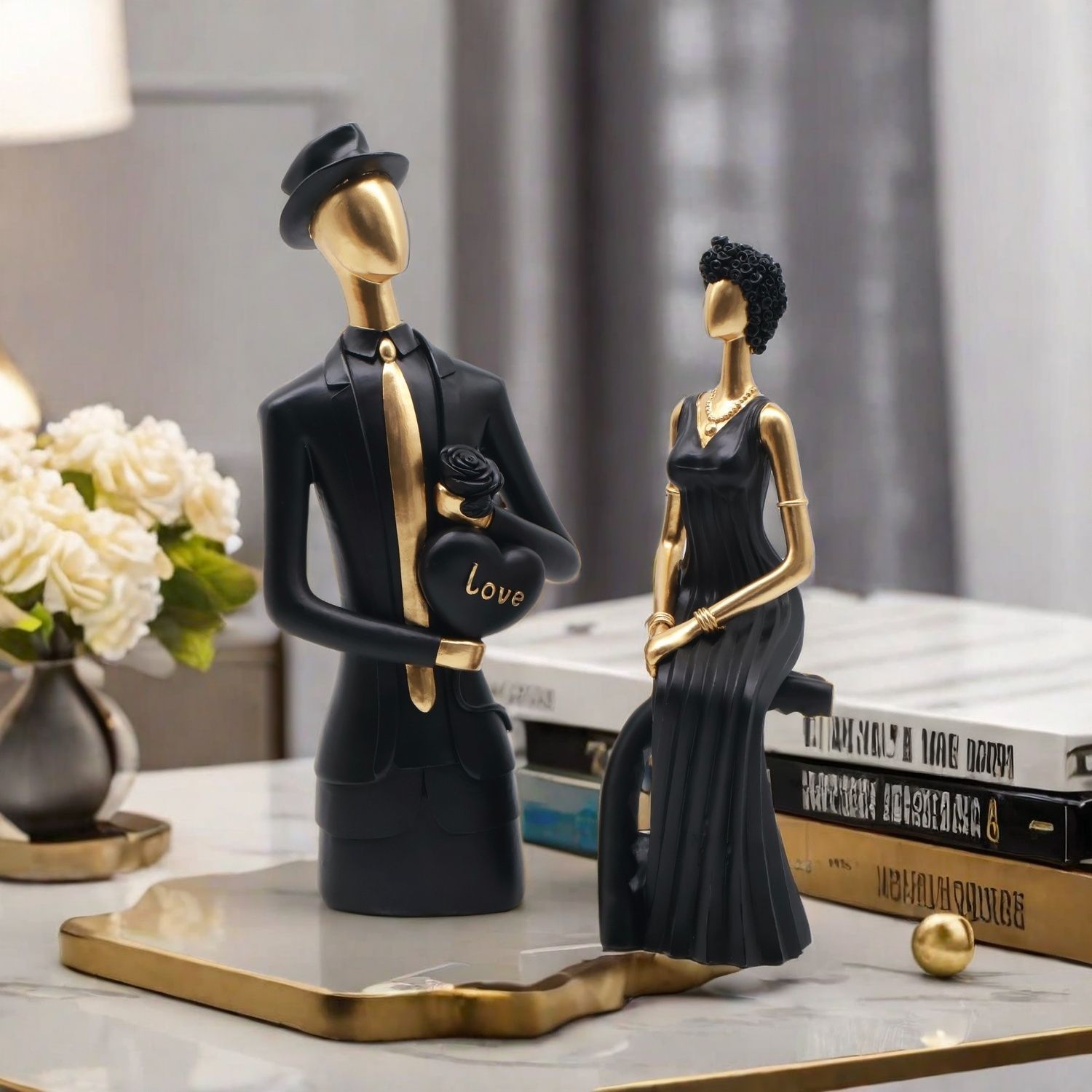 ประติมากรรมเรซิ่นตกแต่งสไตล์นอ - Resin Art Wedding Gift บทวิจารณ์และราคา