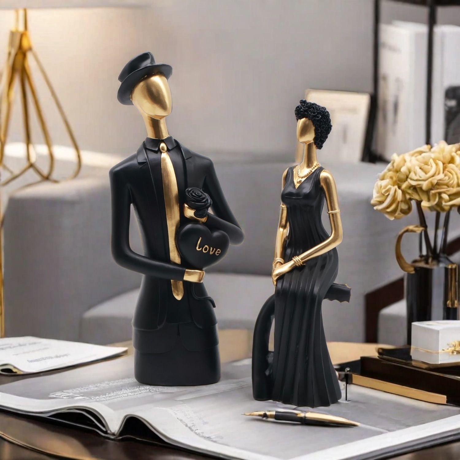 ประติมากรรมเรซิ่นตกแต่งสไตล์นอ - Resin Art Wedding Gift บทวิจารณ์และราคา