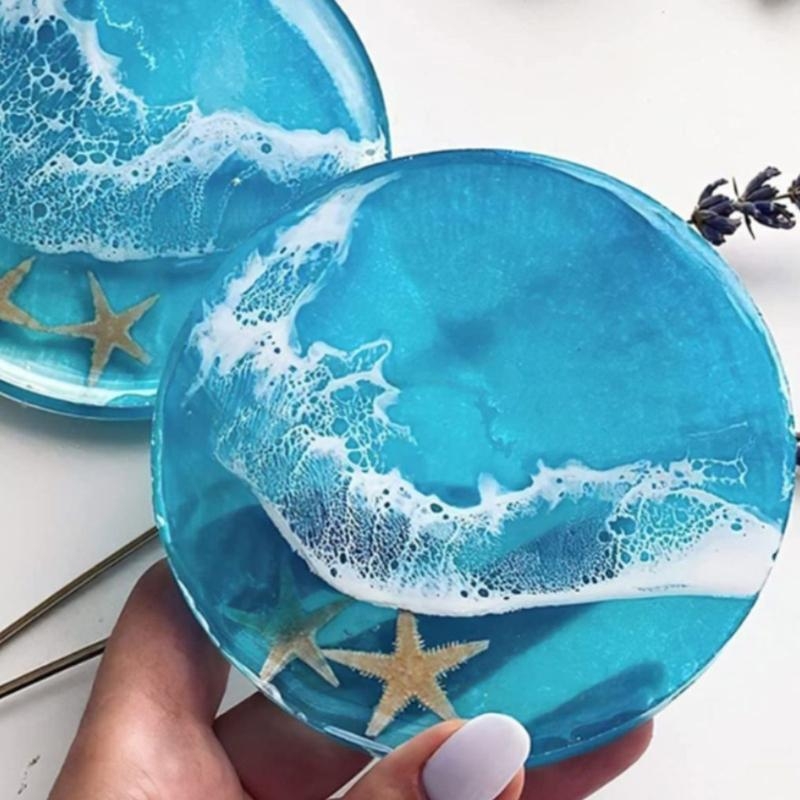 F92D แม่พิมพ์รองแก้วเรซิน, แม่ - Resin Art Coasters บทวิจารณ์และราคา