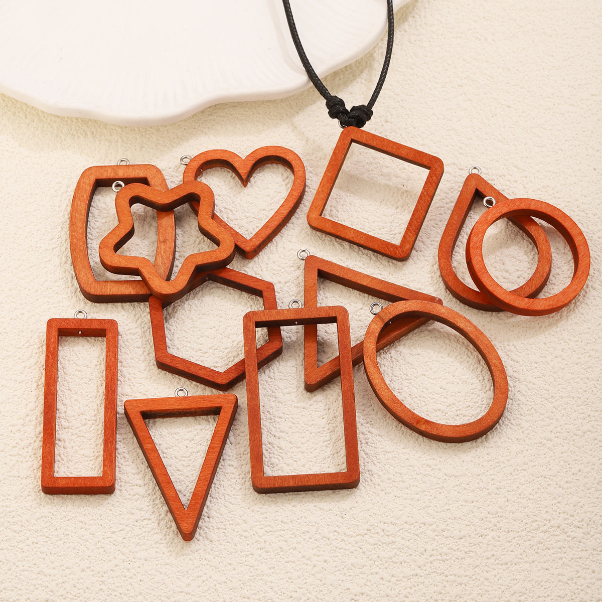 จี้รูปทรงเรขาคณิตไม้รูปสามเหลี - Resin Art Love บทวิจารณ์และราคา