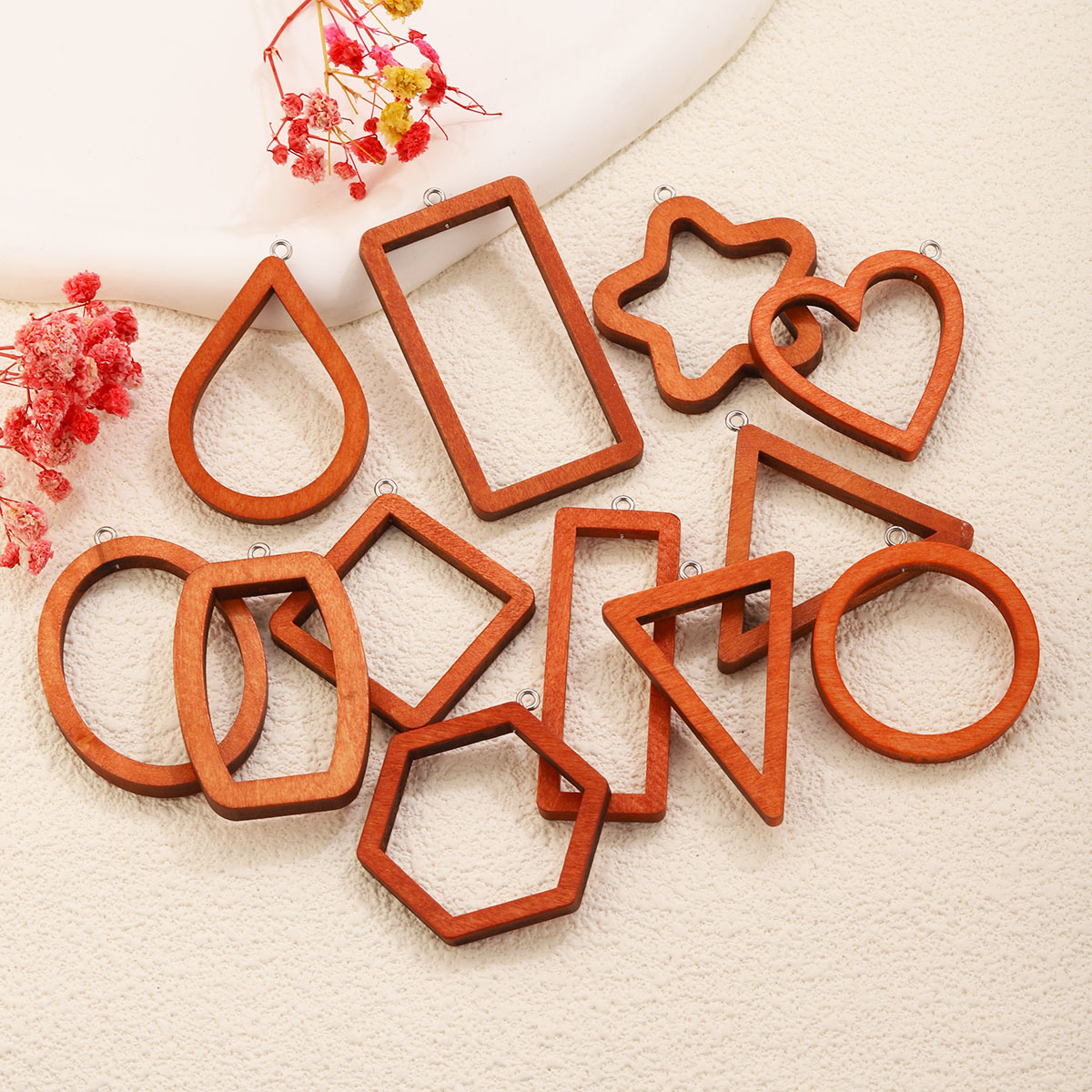 จี้รูปทรงเรขาคณิตไม้รูปสามเหลี - Resin Art Love บทวิจารณ์และราคา