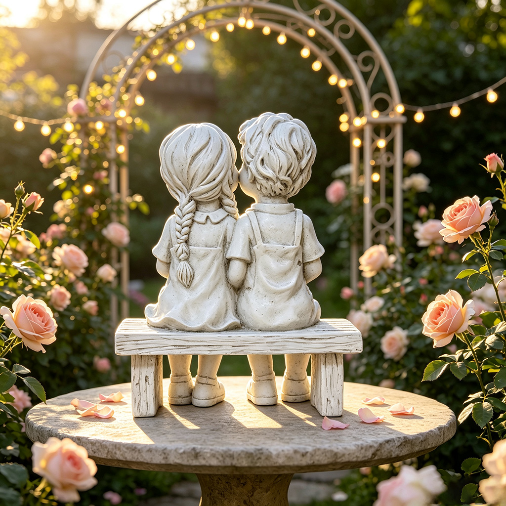 รูปปั้นเรซิ่นเด็กชายและเด็กหญิ - Resin Art Aesthetic บทวิจารณ์และราคา