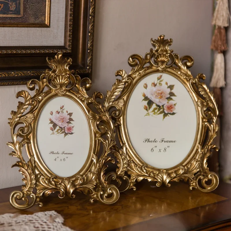 กรอบรูปเรซินทรงวงรีสีทองสไตล์เ - Resin Art Wedding Gift บทวิจารณ์และราคา
