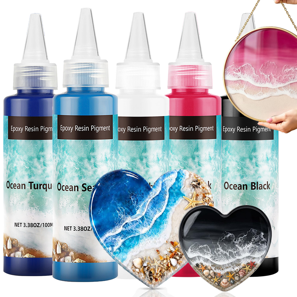 สีผสมเรซินอีพ็อกซีสีน้ำเงินเข้ - Resin Art Coasters บทวิจารณ์และราคา